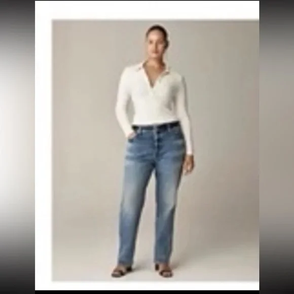 NWT J. Crew Mid-rise slouchy jean in 1984 rigid 
size 34 - Picture 4 of 12